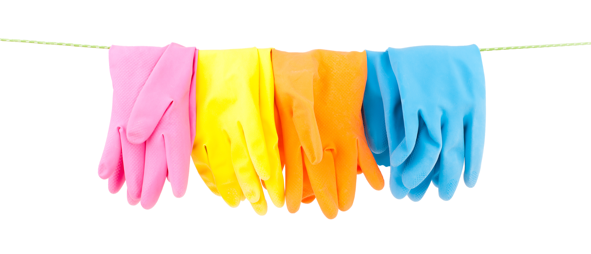 Gants de nettoyage colorés